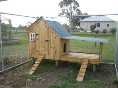 The coop just erected